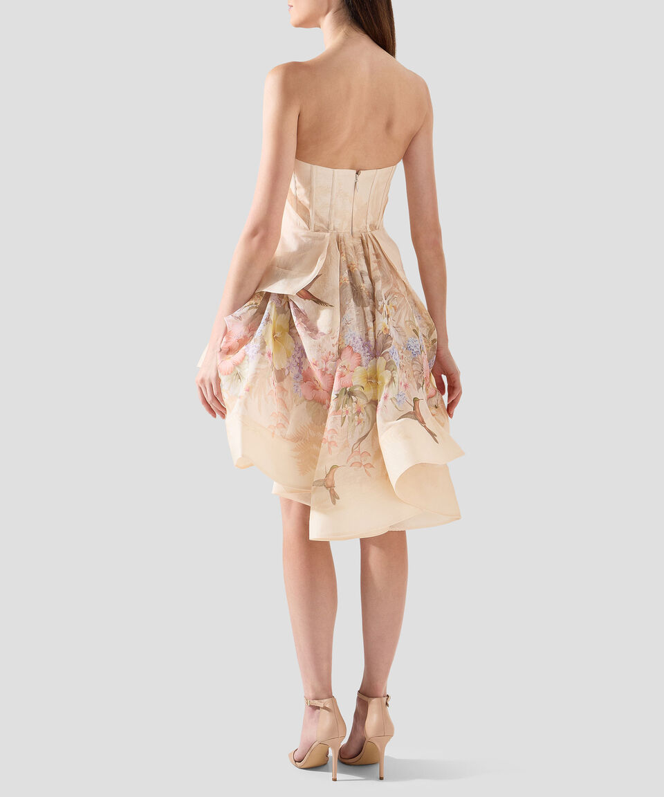 Zimmermann Vestido Corto Con Flores Sin Mangas Mujer