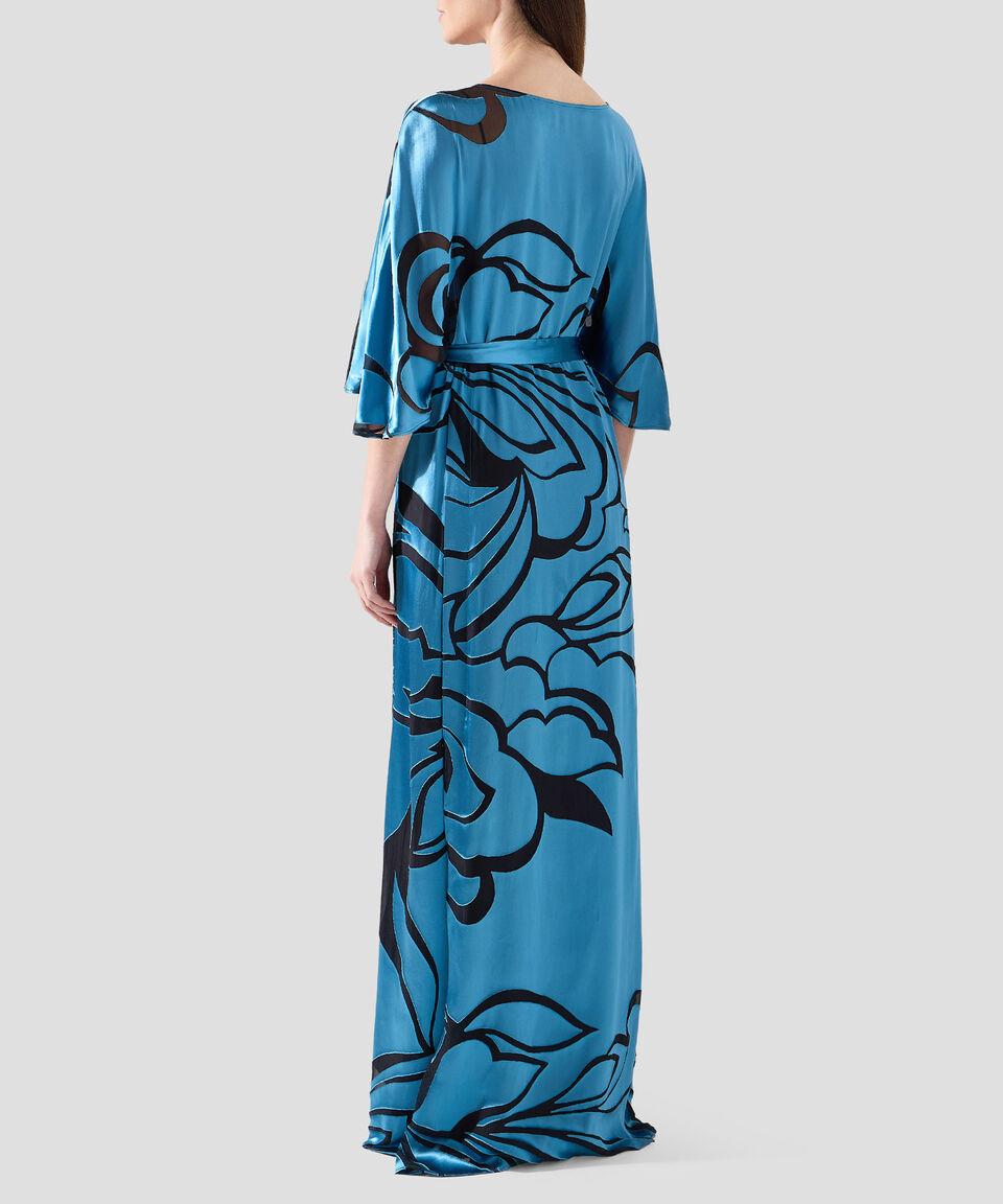 Alberta Ferretti Vestido Largo Estampado Manga 3/4 Mujer