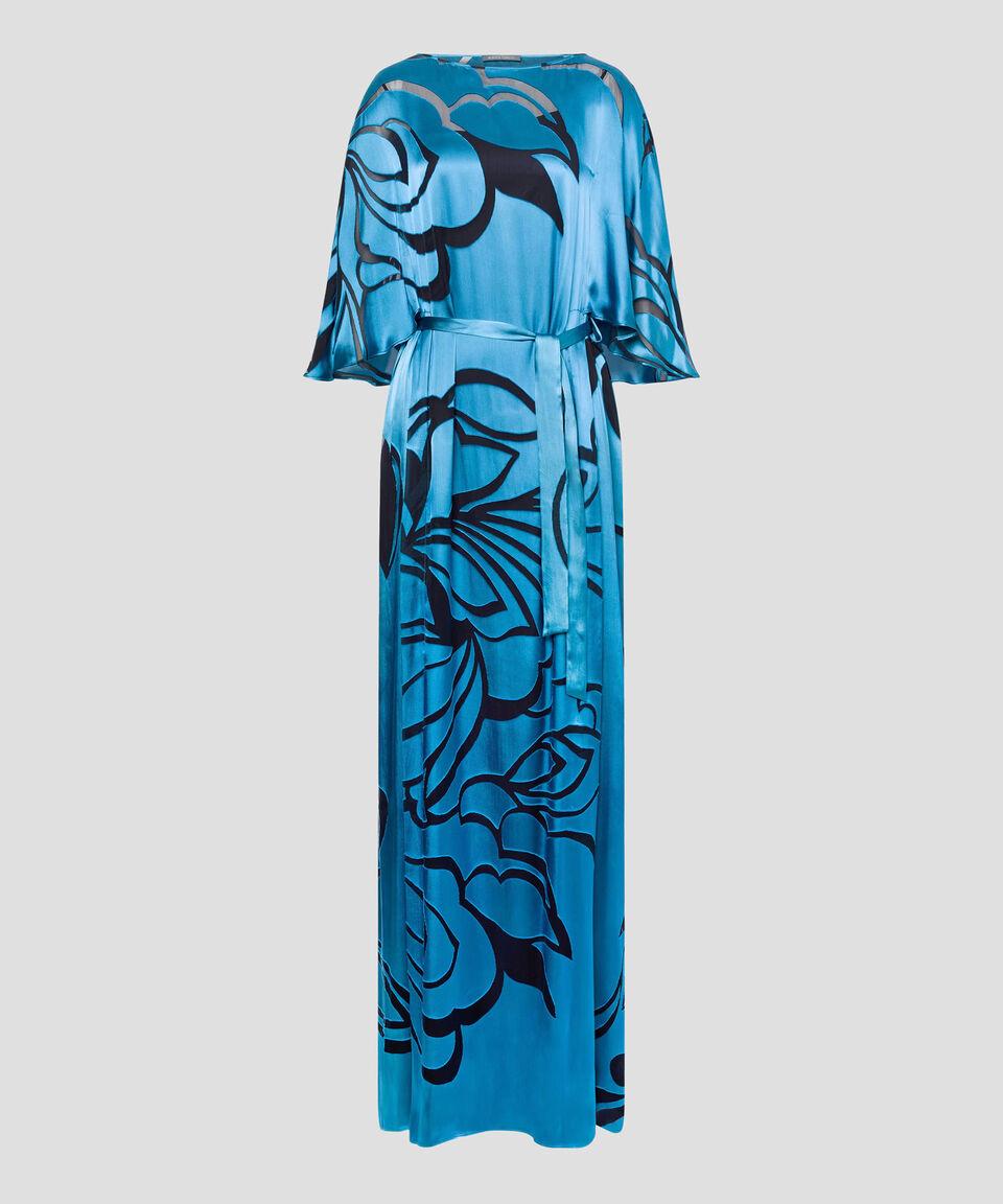 Alberta Ferretti Vestido Largo Estampado Manga 3/4 Mujer