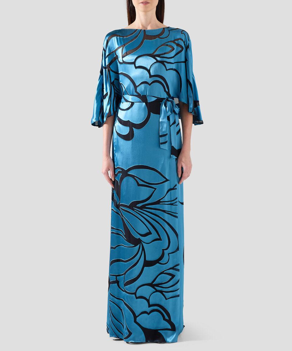 Alberta Ferretti Vestido Largo Estampado Manga 3/4 Mujer