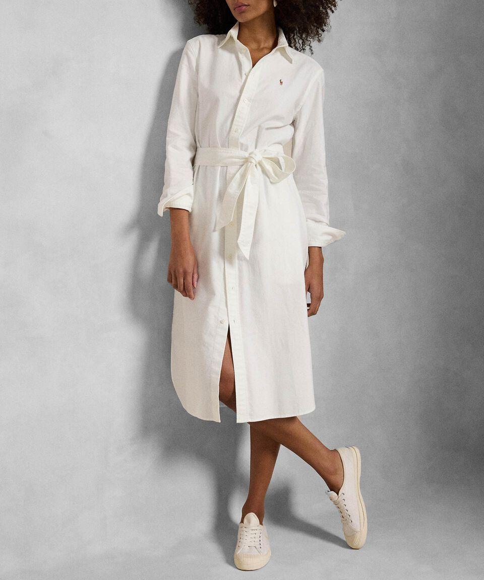 Polo Woman Vestido midi de manga larga camisero Mujer