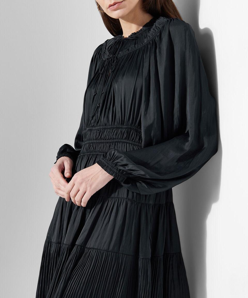 Ulla Johnson Vestido Midi Manga Larga Plisado Mujer