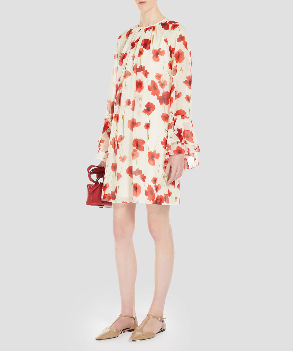 MaxMara Vestido Mini Con Flores Y Manga Larga Zoraide Mujer