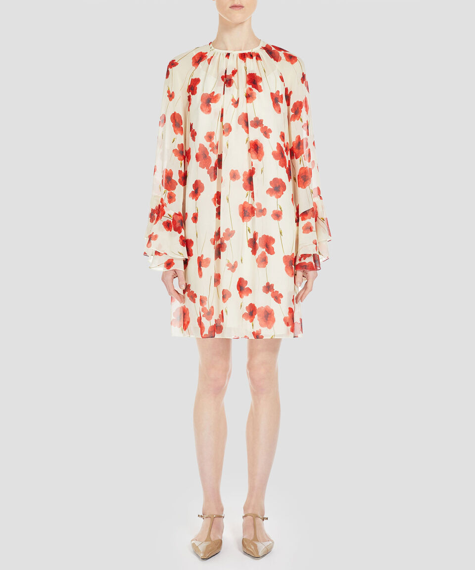 MaxMara Vestido mini con flores y manga larga Zoraide Mujer