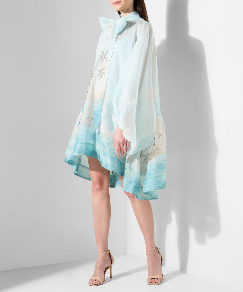 Zimmermann Vestido Mini Illuminate Billow Manga Larga Mujer