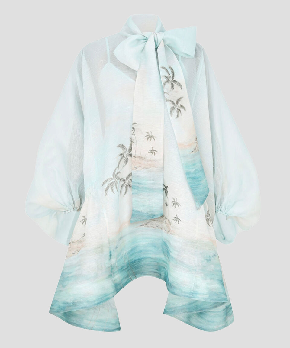 Zimmermann Vestido Mini Illuminate Billow Manga Larga Mujer