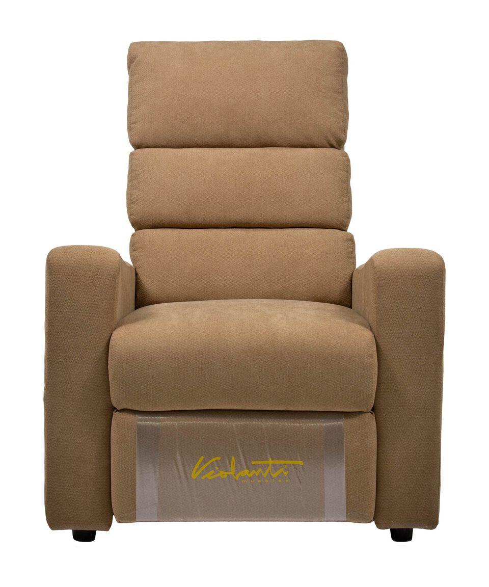Violanti Sillón reclinable Terra beige en tela