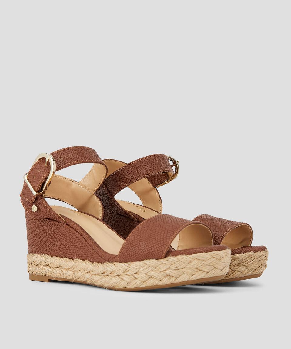 Westies Alpargata Con Tacón Medio De Cuña Mujer