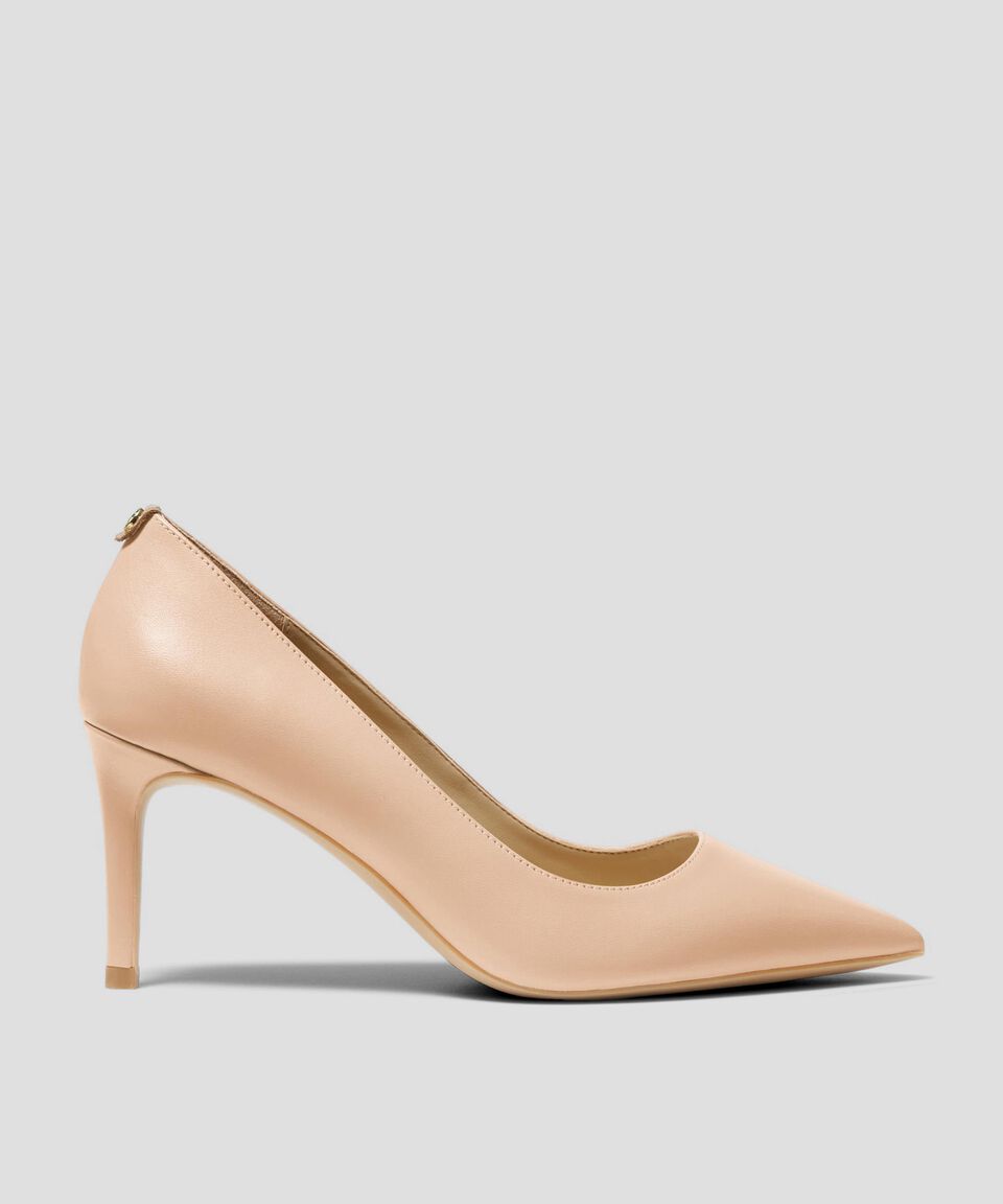 Michael Kors Zapatillas Pump Beige con Tacón Medio de Aguja Mujer