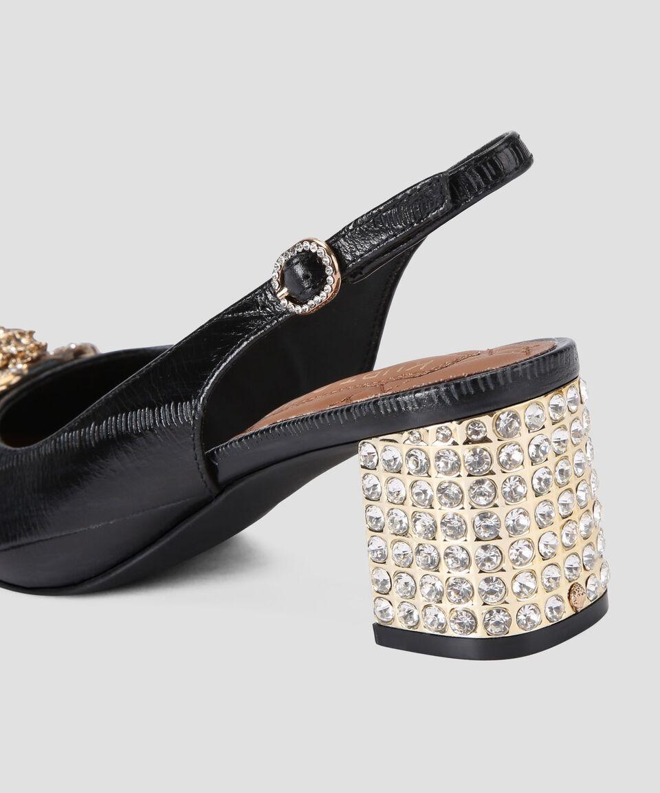 Kurt Geiger Zapatillas Slingback De Tacón Medio Ancho Block En Piel Mujer