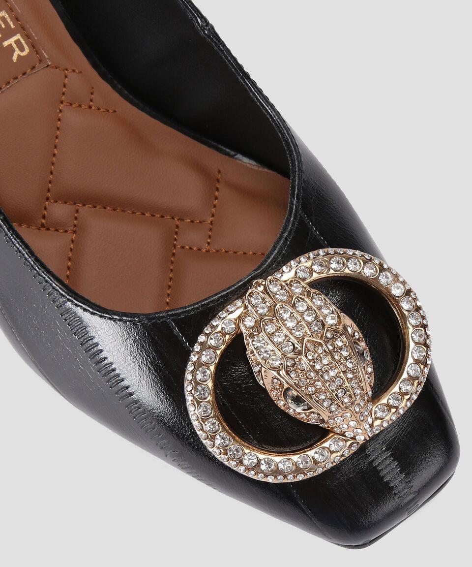 Kurt Geiger Zapatillas Slingback De Tacón Medio Ancho Block En Piel Mujer