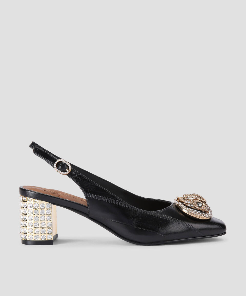 Kurt Geiger Zapatillas slingback de tacón medio ancho Block en piel Mujer