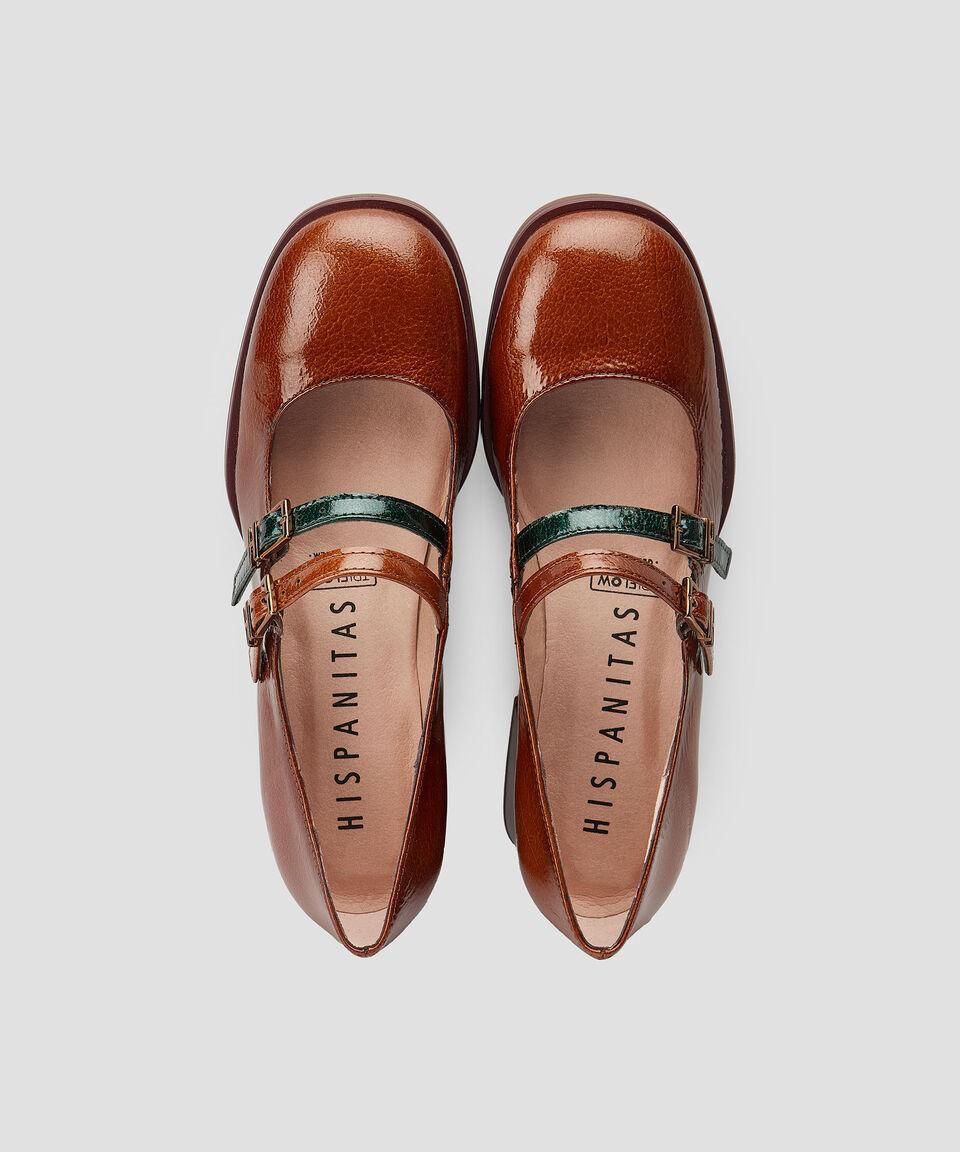 Hispanitas Zapatos Casuales Milan En Piel Con Tacón Bajo Cuadrado Mujer