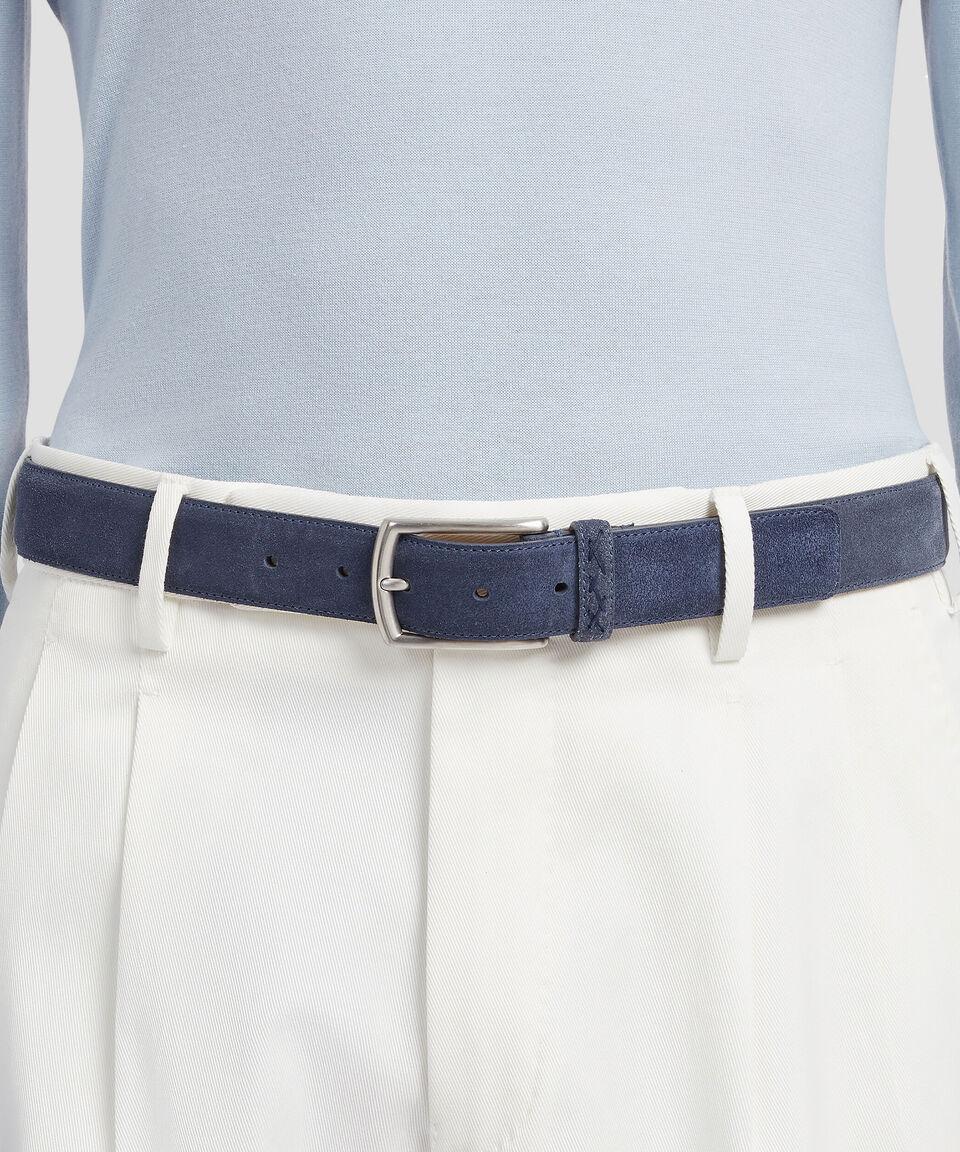 Zegna Cinturón Azul Hombre