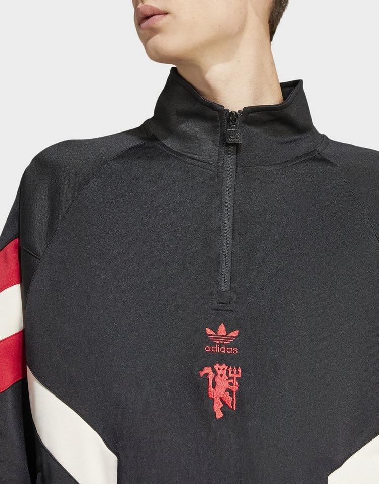 JD Sports Adidas Sudadera Cuello Redondo Half-Zip Manchester United Originals
