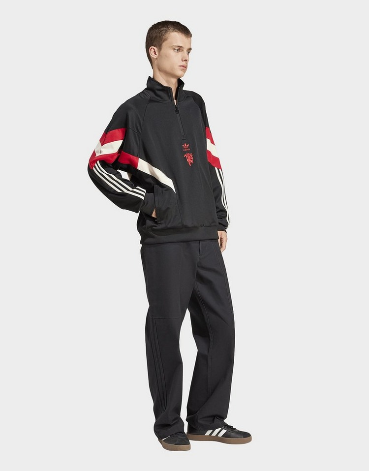 JD Sports adidas Sudadera cuello redondo Half-Zip Manchester United Originals