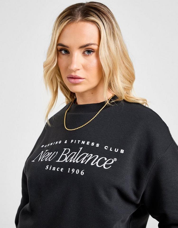 JD Sports New Balance Sudadera Script Embroidered Crew