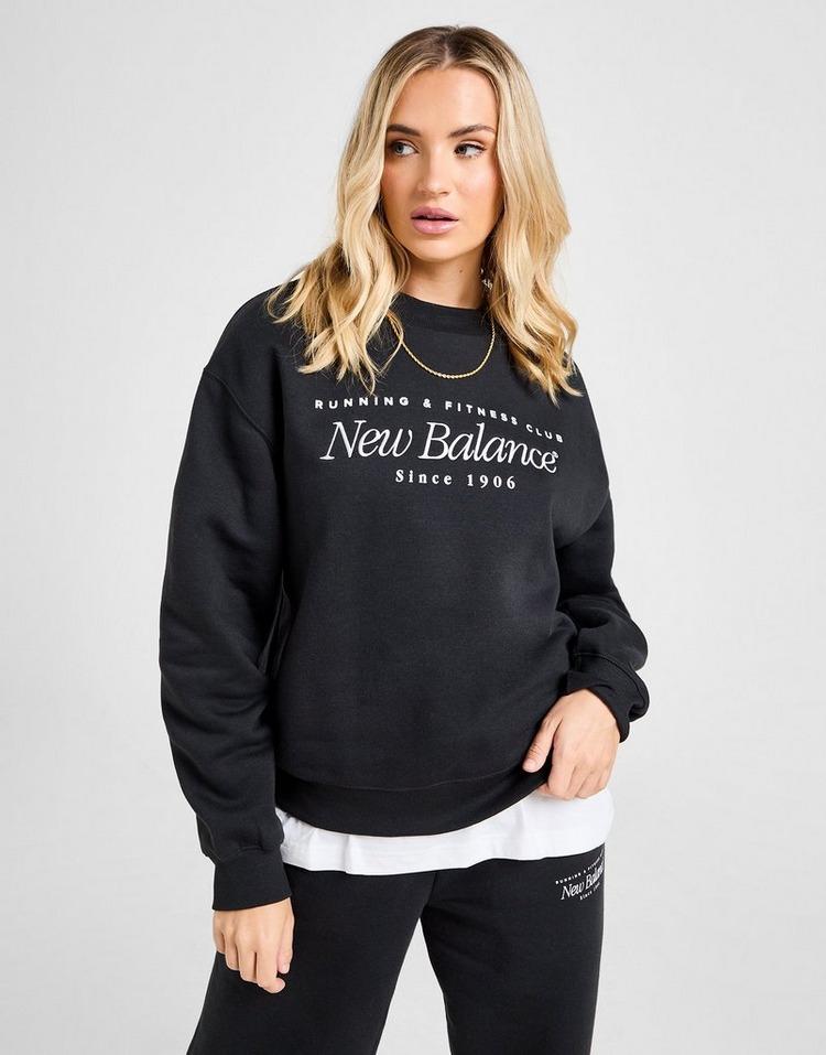 JD Sports New Balance Sudadera Script Embroidered Crew