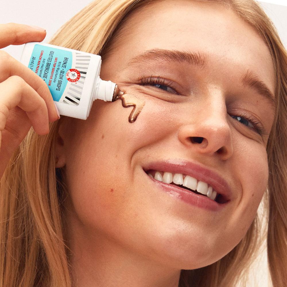First Aid Beauty Bronze + Glow Drop - Gotas Bronceadoras + Luminosidad Con Niacinamida