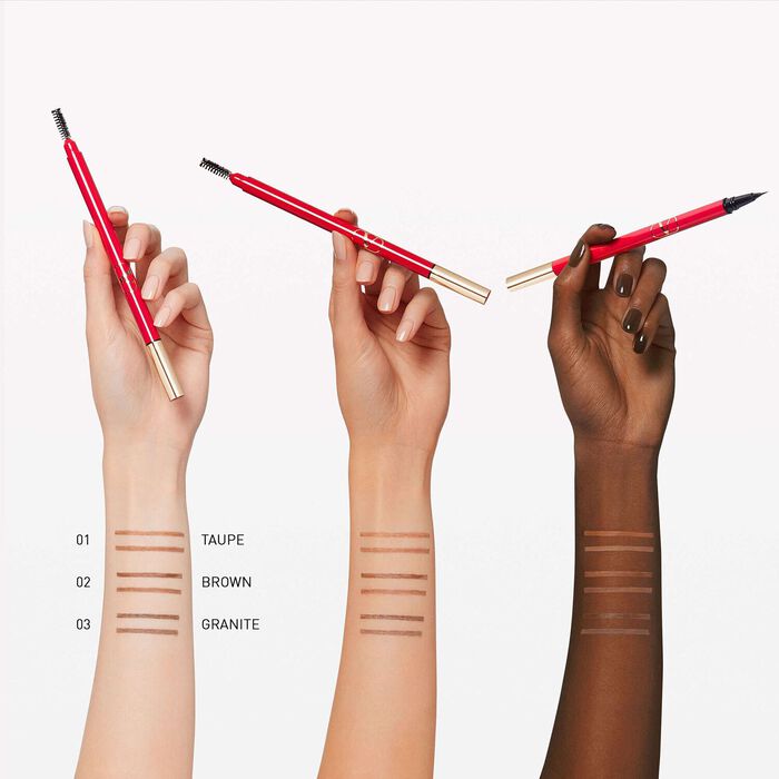 Valentino Brow Trio - Lápiz De Cejas De Triple Punta - Liner Lápiz Y Cepillo