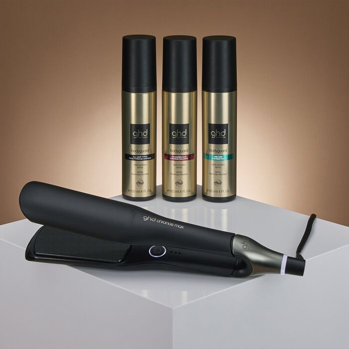 Ghd Chronos Max - Plancha De Pelo Con Placas Anchas Negra