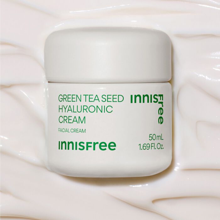 Innisfree Crema Hidratante Con Ácido Hialurónico Y Té Verde - Crema Hidratante