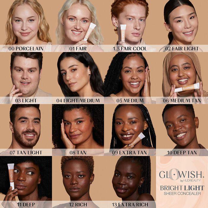 Huda Beauty GloWish Bright Light Sheer - Corrector Ligero E Iluminador