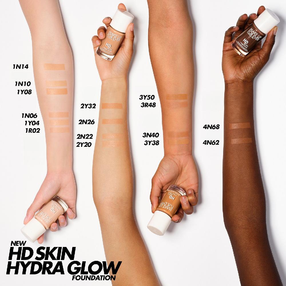 Make Up For Ever HD Skin Hydra Glow - Base De Maquillaje Imperceptible Luminosidad E Hidratación
