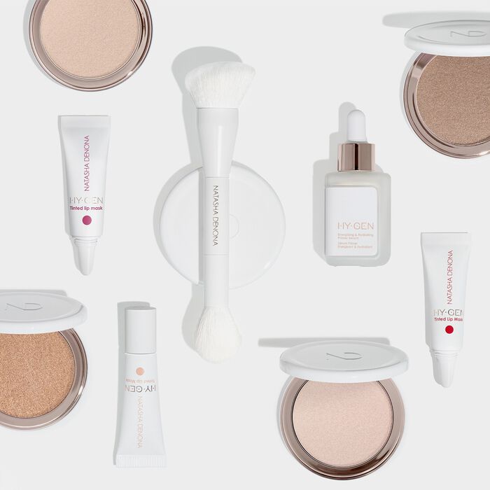 Natasha Denona HY-GEN FACE BRUSH - Brocha Facial Iluminadora De Doble Punta