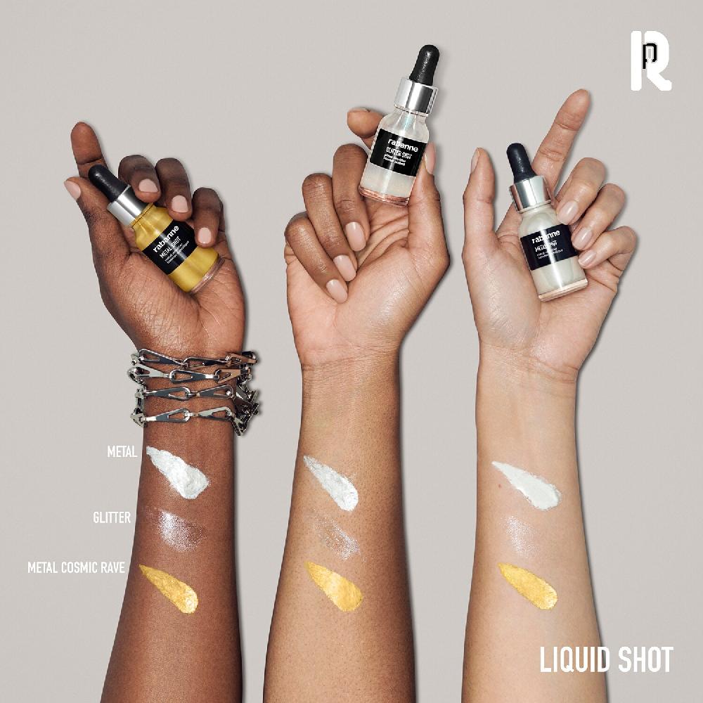 Rabanne Makeup Metal Shot - Iluminador Líquido Multiusos Efecto Metálico