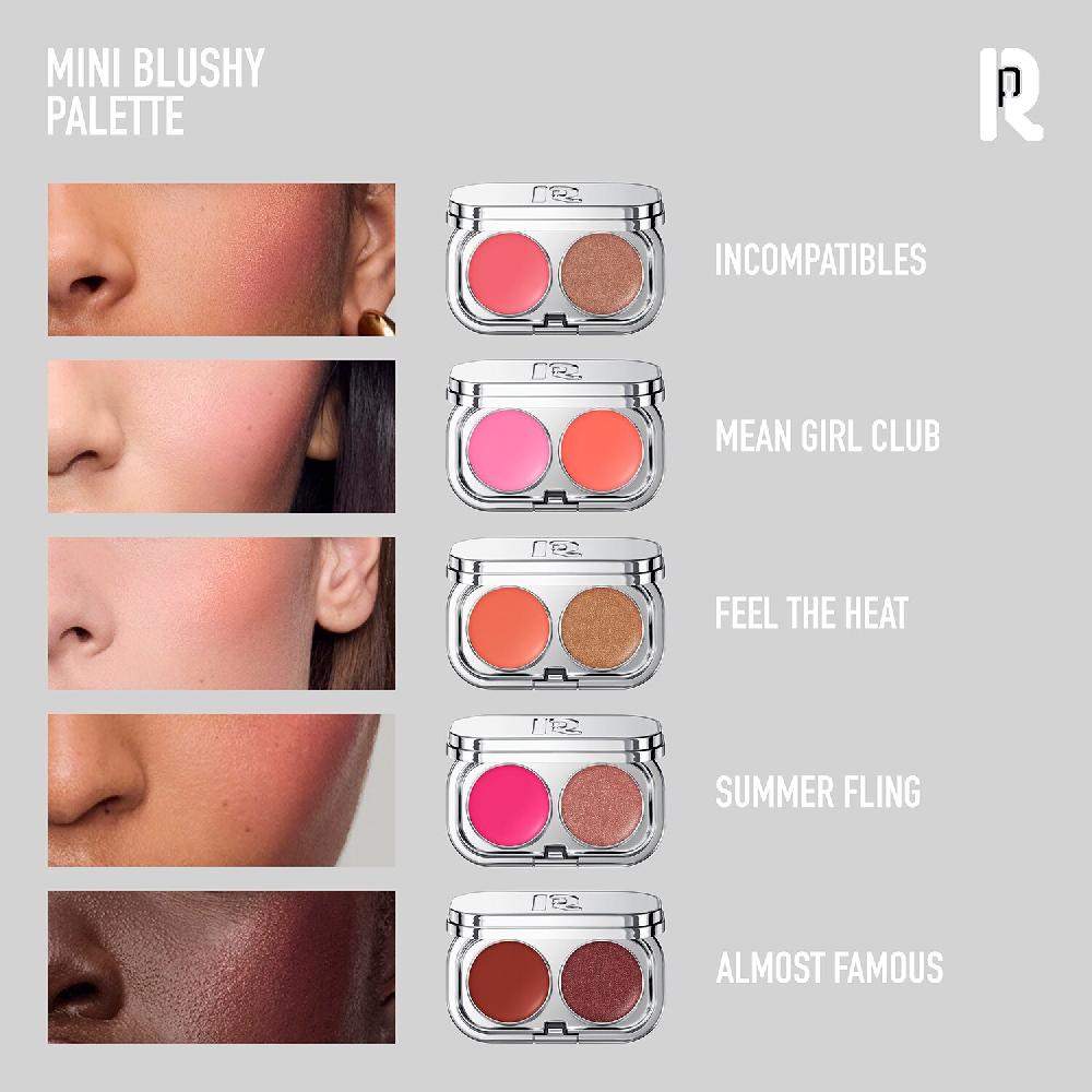 Rabanne Makeup Mini Blushy Palette - Colorete En Crema Para Mejillas Y Labios
