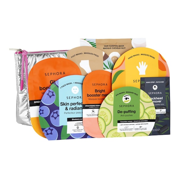 Sephora Collection Moving Lights - Kit de 8 mascarillas faciales y corporales