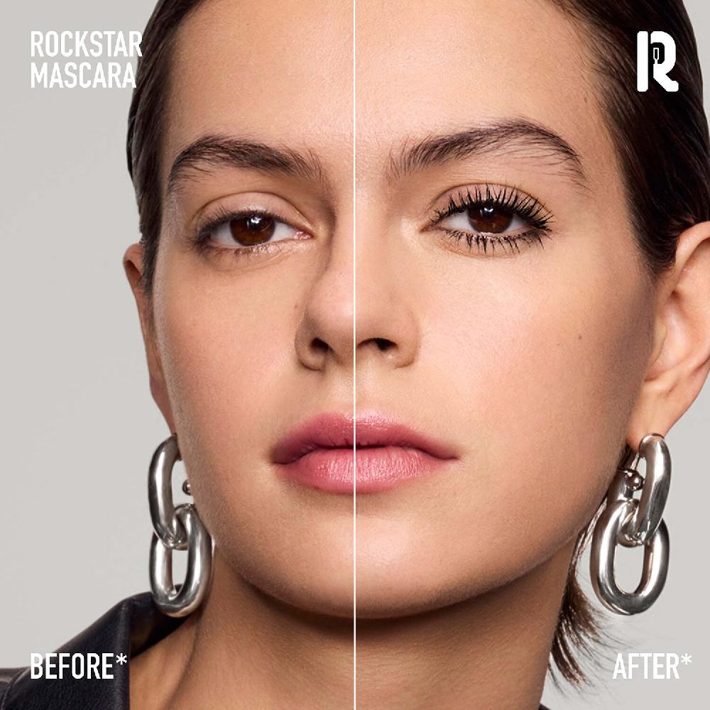 Rabanne Makeup Rockstar Mascara - Volumen Intenso Negro Extremo Longitud De Pestañas