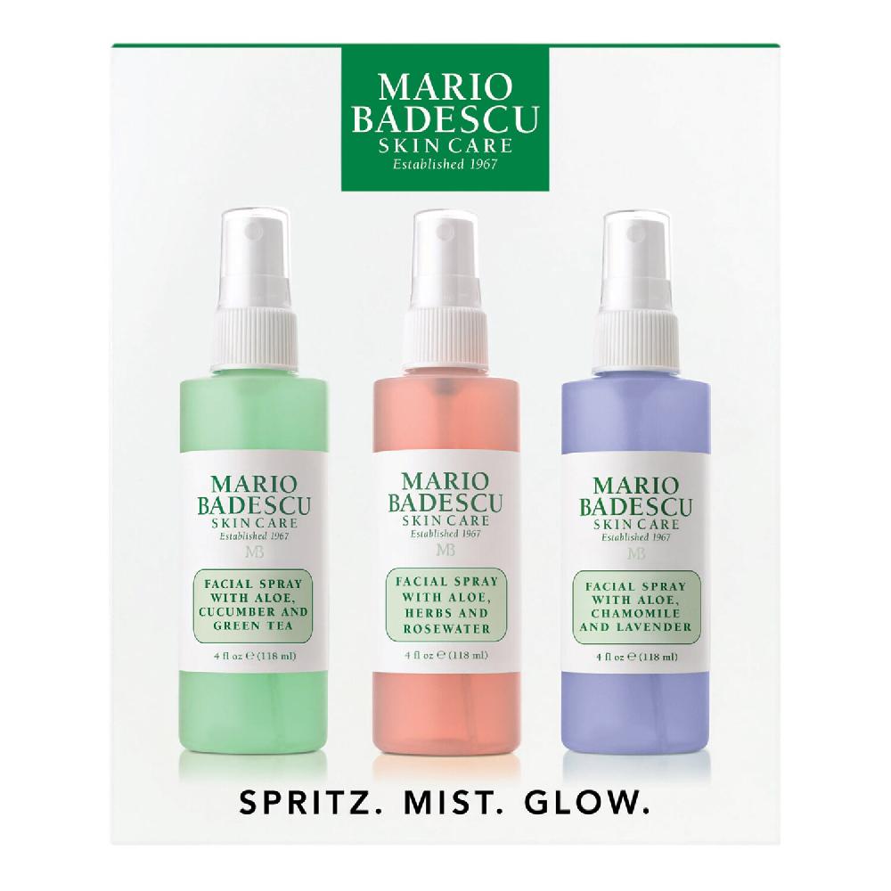 Mario Badescu Spritz Mist Glow - Kit Trio Sprays Rostro Aloe Vera