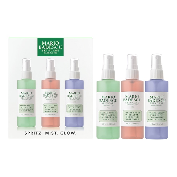 Mario Badescu Spritz Mist Glow - Kit Trio sprays rostro aloe vera