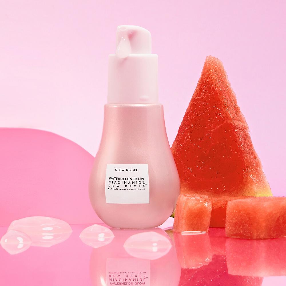 Glow Recipe Watermelon Glow Dew Drops - Sérum Embellecedor De Gotas Rosadas Con Niacinamida