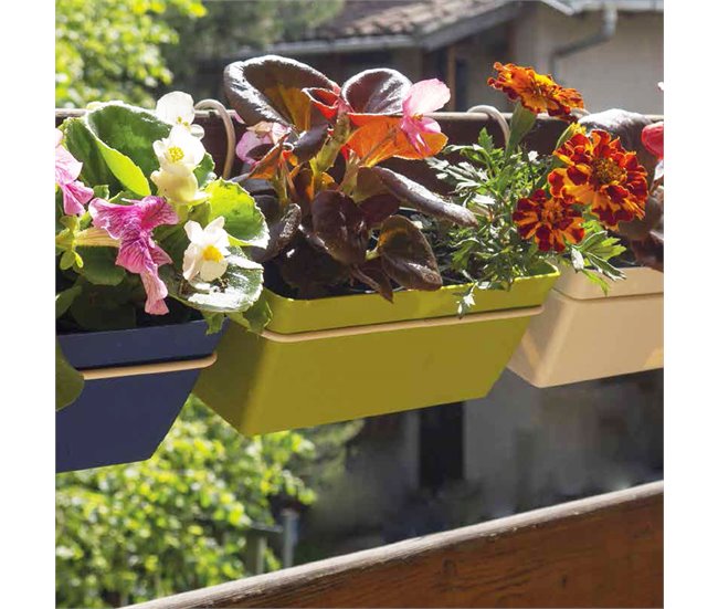 Conforama 3 Jardineras L 22 Cm Con Ganchos De Polipropileno