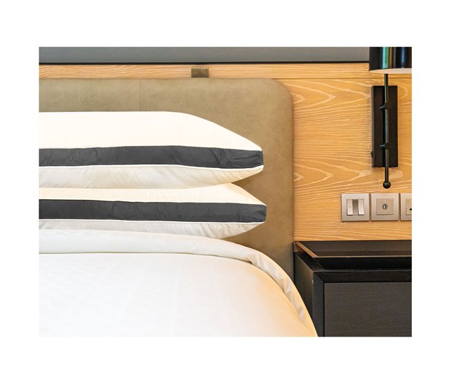 Conforama Acomoda Textil – Almohada De Fibra Hueca Siliconada Tacto Seda Para Hotel Y Casa. Almohada Suave De Alta Recuperación Con Tratamiento Antiácaros Y Antibacterias Para Dormir Y Descansar. (90 Cm)