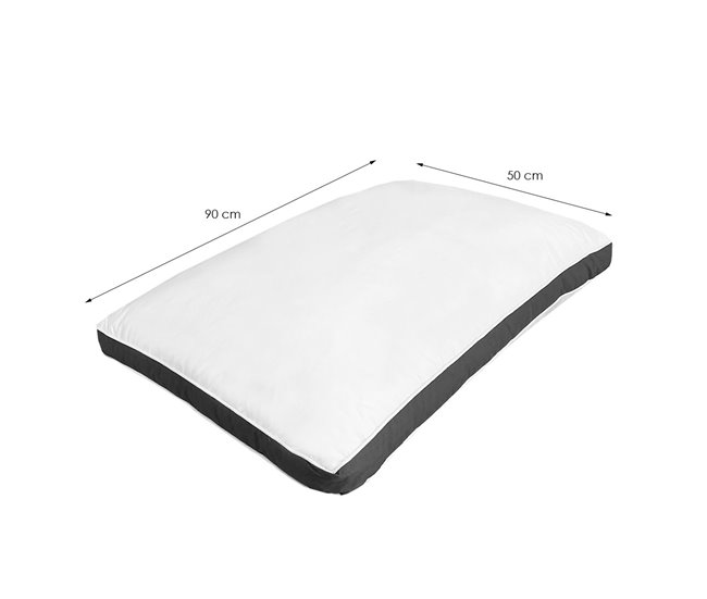 Conforama Acomoda Textil – Almohada De Fibra Hueca Siliconada Tacto Seda Para Hotel Y Casa. Almohada Suave De Alta Recuperación Con Tratamiento Antiácaros Y Antibacterias Para Dormir Y Descansar. (90 Cm)
