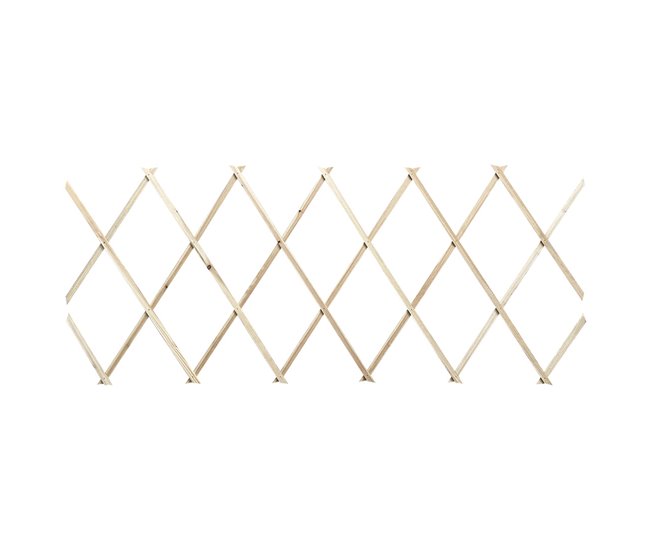 Conforama Acomoda Textil – Celosía Extensible de Madera Natural Elegante Resistente y Versátil para Plantas Trepadoras. Valla Decorativa de Ocultación para Balcón Patio y Jardín. (180X30 cm)