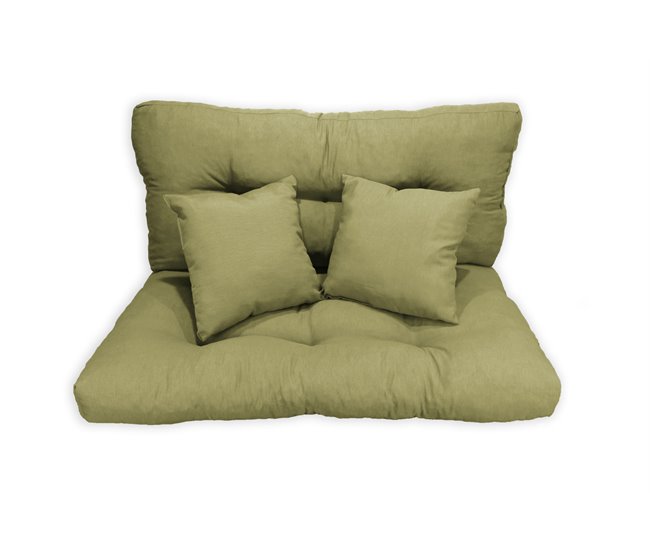 Conforama Acomoda Textil - Cojines Sofá Palets. Conjunto 4 Piezas Para Palet Asiento 120x80 Cm + Respaldo + 2 Cojines. Cómodo Y Elegante Para Interior Y Exterior. NO INCLUYE PALETS. (Arena)