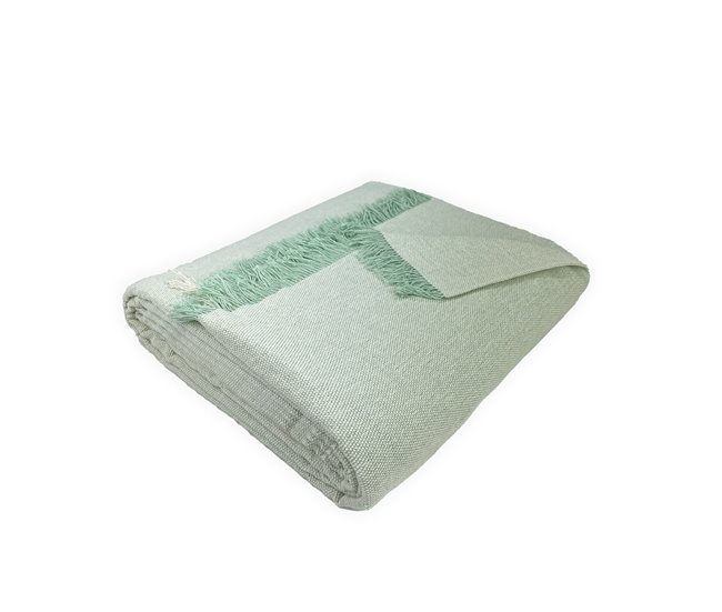 Conforama Acomoda Textil – Colcha Multiusos para Sofá y Cama Manta Foulard Cómoda Grande y Práctica de Algodón-Poliéster. (Verde Menta 180x260 cm)
