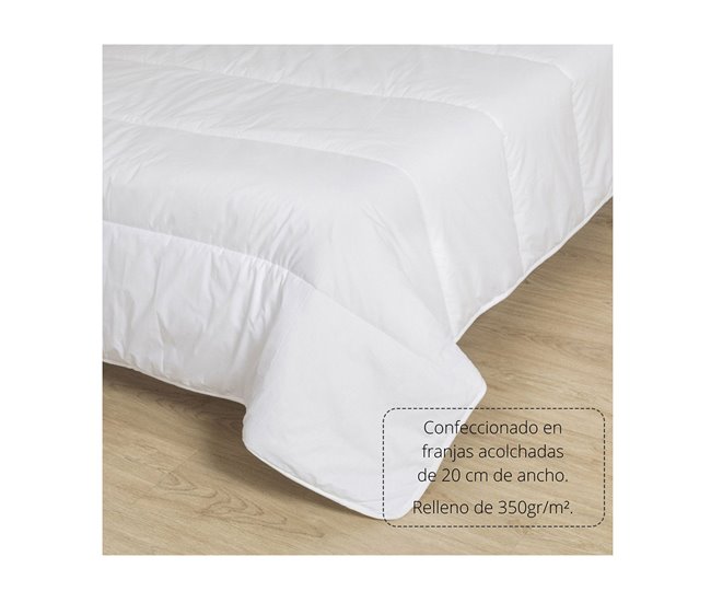 Conforama Acomoda Textil – Edredón/Relleno Nórdico 350gr/m². Relleno Dermoprotector Con Tratamiento Aloe Vera Hipoalergénico Y Transpirable Con Tacto Plumón Para Invierno. (Cama 80/90 - 150x220cm)