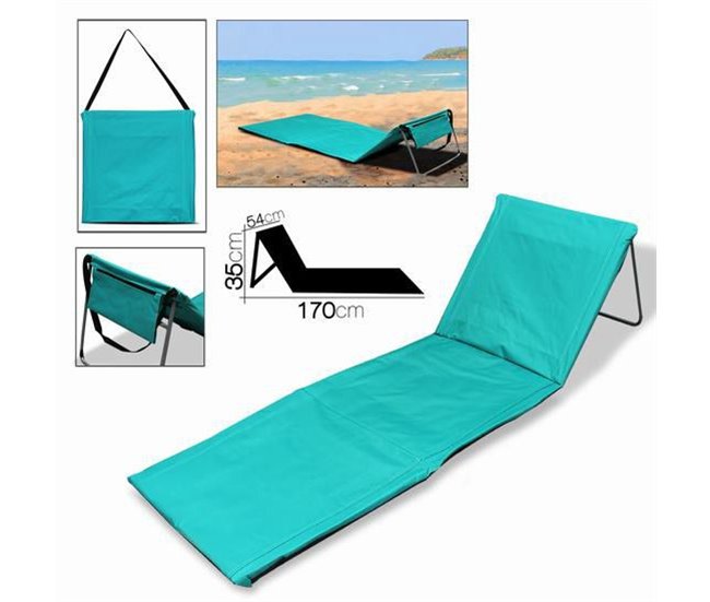 Conforama Acomoda Textil - Esterilla De Playa Y Piscina Acolchada 170x54x35 Cm. (Esmeralda)