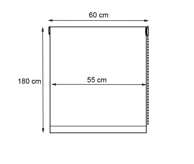 Conforama Acomoda Textil - Estor Translucido Liso De Fácil Instalación. Persiana Enrollable Para Puertas Y Ventanas Beige. (60x180 Cm)