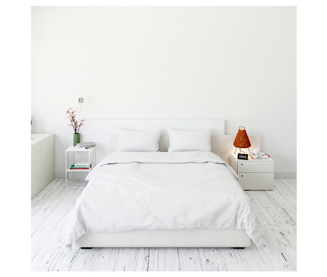 Conforama Acomoda Textil – Funda Relleno Nórdico Reversible De Invierno Para Cama. Funda Bicolor Cálida Para Edredón Suave Lavable Y Resistente Con Fundas De Cojín. (Blanco Cama 90 Cm)