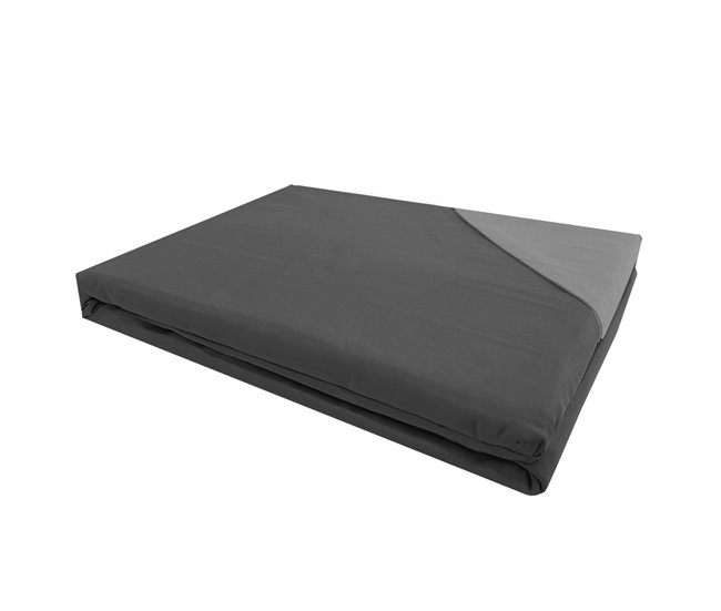 Conforama Acomoda Textil – Funda Relleno Nórdico Reversible de Invierno para Cama. Funda Bicolor Cálida para Edredón Suave Lavable y Resistente con Fundas de Cojín. (Gris Cama 90 cm)