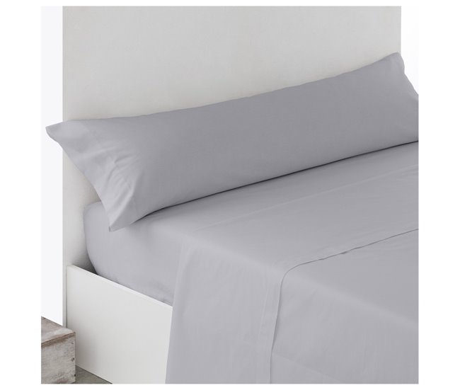 Conforama Acomoda Textil – Juego Sábanas Microfibra para Cama Individual y Matrimonio con Bajera Ajustable Encimera y Funda Almohada. Sábanas Colores Lisos Cómoda y Suave para Verano-Invierno. (Gris 90 cm)