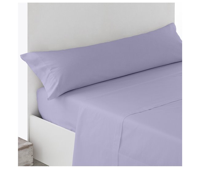 Conforama Acomoda Textil – Juego Sábanas Microfibra para Cama Individual y Matrimonio con Bajera Ajustable Encimera y Funda Almohada. Sábanas Colores Lisos Cómoda y Suave para Verano-Invierno. (Lila 90 cm)