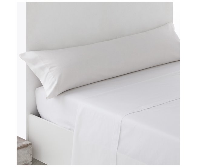 Conforama Acomoda Textil – Juego Sábanas Microfibra para Cama Individual y Matrimonio con Bajera Ajustable Encimera y Funda Almohada. Sábanas Colores Lisos Cómoda y Suave para Verano-Invierno. (Blanco 105 cm)